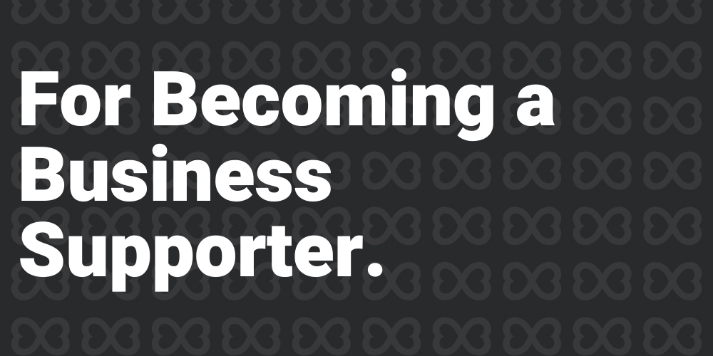 For Becoming a Business Supporter Image